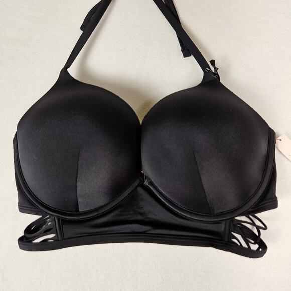 VS Archives Swim Bikini Top Victoria Secret Strappy Sided Bombshell Push Up 34DD - Picture 4 of 16